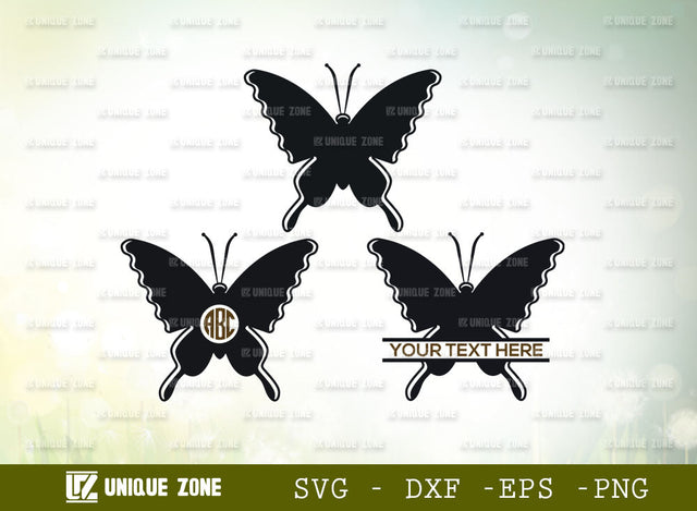 Butterfly Monogram SVG Cut File, Butterfly Bundle Svg, Butterfly Wing svg, Layered Butterfly Svg, Monarch Svg, Butterflies Svg, Butterfly Silhouette SVG Unique Zone 