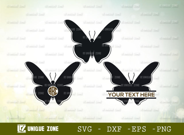 Butterfly Monogram SVG Cut File, Butterfly Bundle Svg, Butterfly Wing svg, Layered Butterfly Svg, Monarch Svg, Butterflies Svg, Butterfly Silhouette SVG Unique Zone 