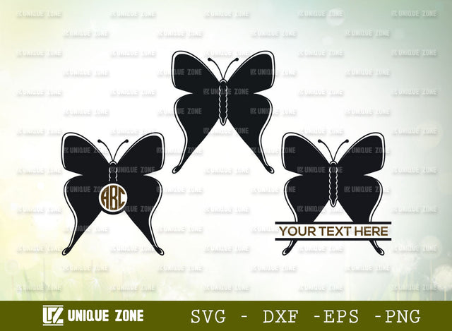Butterfly Monogram SVG Cut File, Butterfly Bundle Svg, Butterfly Wing svg, Layered Butterfly Svg, Monarch Svg, Butterflies Svg, Butterfly Silhouette SVG Unique Zone 