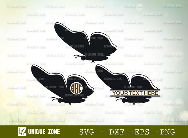 Butterfly Monogram SVG Cut File, Butterfly Bundle Svg, Butterfly Wing svg, Layered Butterfly Svg, Monarch Svg, Butterflies Svg, Butterfly Silhouette SVG Unique Zone 