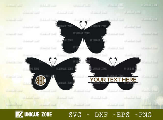 Butterfly Monogram SVG Cut File, Butterfly Bundle Svg, Butterfly Wing svg, Layered Butterfly Svg, Monarch Svg, Butterflies Svg, Butterfly Silhouette SVG Unique Zone 