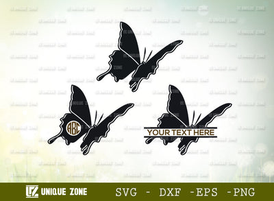 Butterfly Monogram SVG Cut File, Butterfly Bundle Svg, Butterfly Wing svg, Layered Butterfly Svg, Monarch Svg, Butterflies Svg, Butterfly Silhouette SVG Unique Zone 