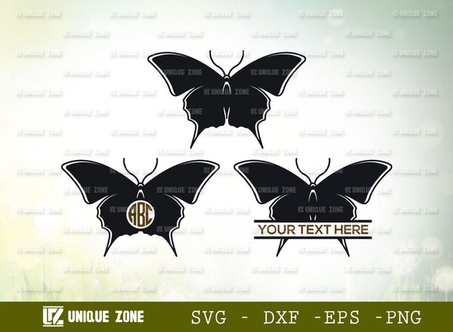 Butterfly Monogram SVG Cut File, Butterfly Bundle Svg, Butterfly Wing svg, Layered Butterfly Svg, Monarch Svg, Butterflies Svg, Butterfly Silhouette SVG Unique Zone 
