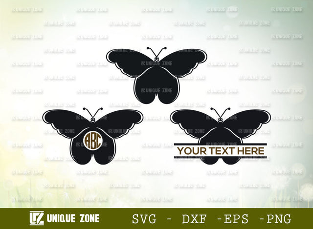 Butterfly Monogram SVG Cut File, Butterfly Bundle Svg, Butterfly Wing svg, Layered Butterfly Svg, Monarch Svg, Butterflies Svg, Butterfly Silhouette SVG Unique Zone 