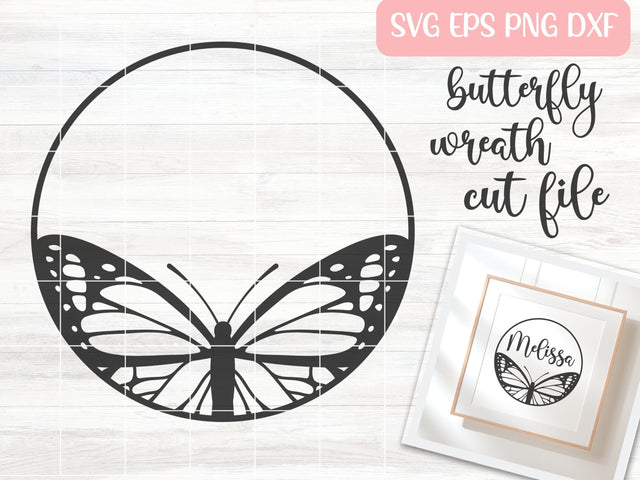 Butterfly Monogram SVG Cut File, Monarch Butterfly SVG, Butterfly Circle SVG SVG Apple Grove Designs 