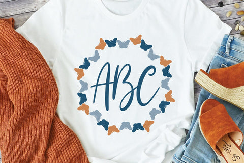 Butterfly Monogram SVG Cut File SVG zoellartz 