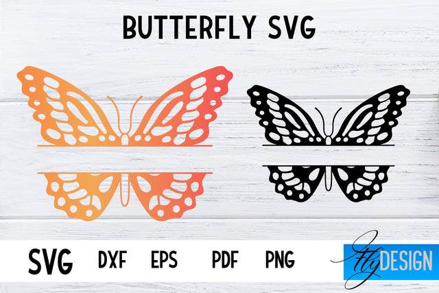 Butterfly Monogram SVG Design | Paper Cut SVG Design SVG Fly Design 