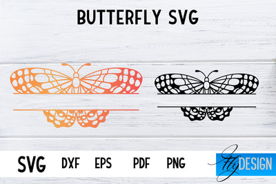 Butterfly Monogram SVG Design | Paper Cut SVG Design SVG Fly Design 