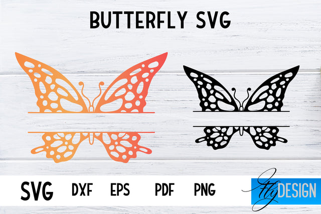 Butterfly Monogram SVG Design | Paper Cut SVG Design SVG Fly Design 