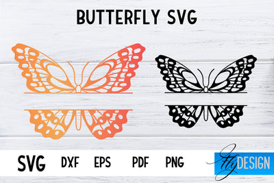 Butterfly Monogram SVG Design | Paper Cut SVG Design SVG Fly Design 