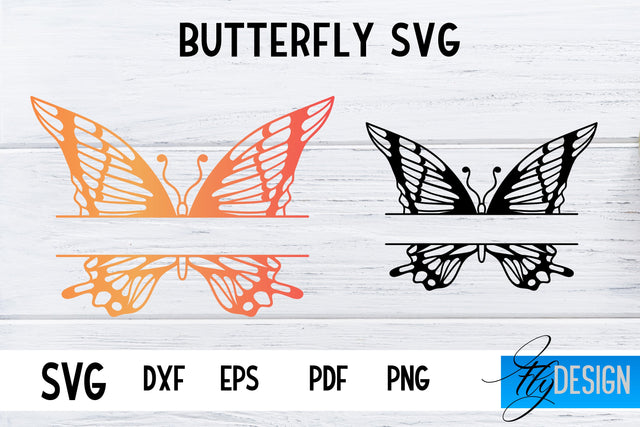 Butterfly Monogram SVG Design | Paper Cut SVG Design SVG Fly Design 