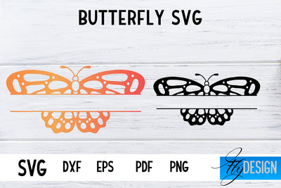 Butterfly Monogram SVG Design | Paper Cut SVG Design SVG Fly Design 