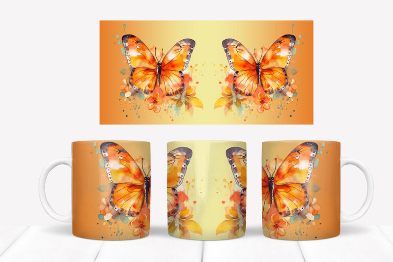 Butterfly mug sublimation | Butterfly mug wrap Sublimation Svetana Studio 