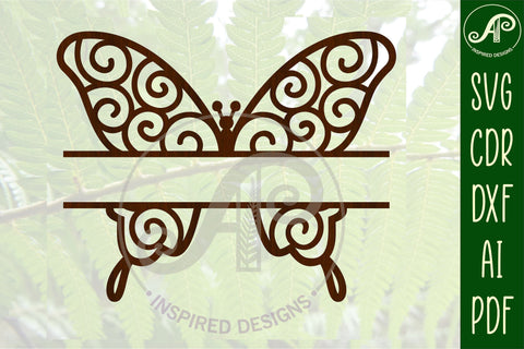 Butterfly Name sign svg laser cut template bundle SVG APInspireddesigns 