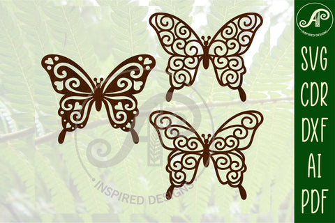 Butterfly Name sign svg laser cut template bundle SVG APInspireddesigns 