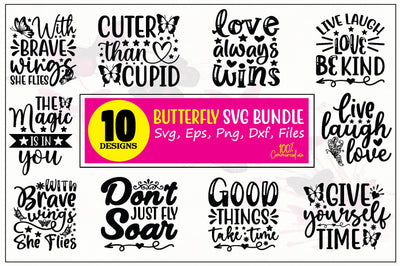 butterfly quotes svg bundle SVG buydesign 