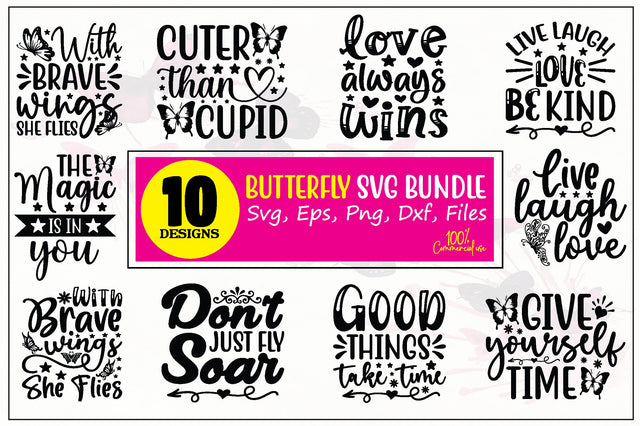 butterfly quotes svg bundle SVG buydesign 