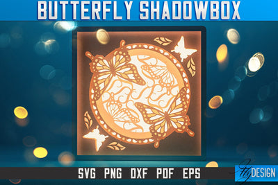 Butterfly Shadowbox SVG | Paper Cut Files | Paper Butterfly SVG Design SVG Fly Design 