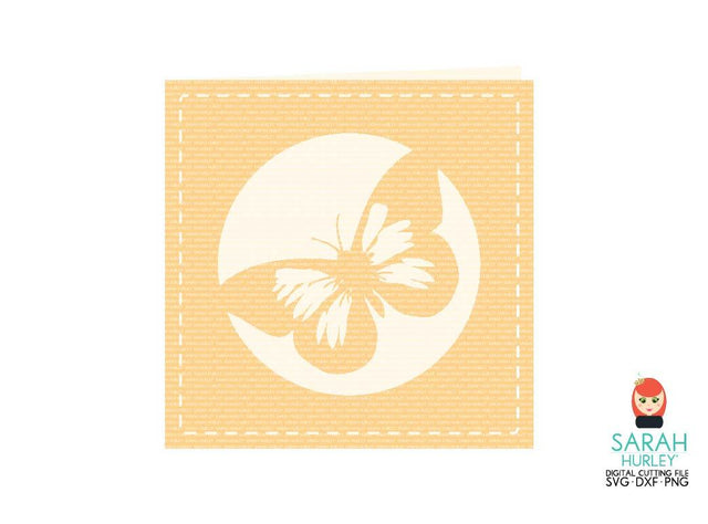 Butterfly Silhouette 6x6 Card SVG Sarah Hurley 