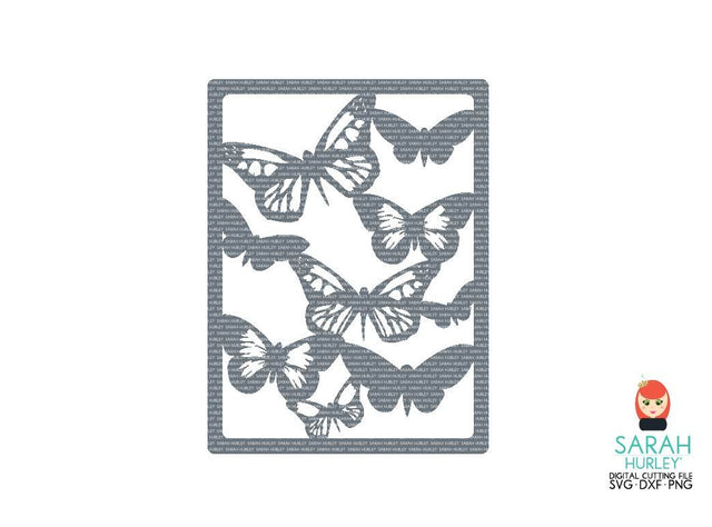 Butterfly Silhouette Journaling Card SVG Sarah Hurley 