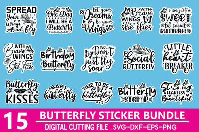 Butterfly Sticker SVG Bundle SVG md faruk hossain 