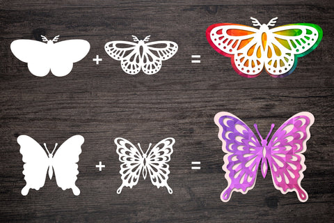 Butterfly svg bundle, 3d butterfly, layered butterfly paper SVG Digital Rainbow Shop 