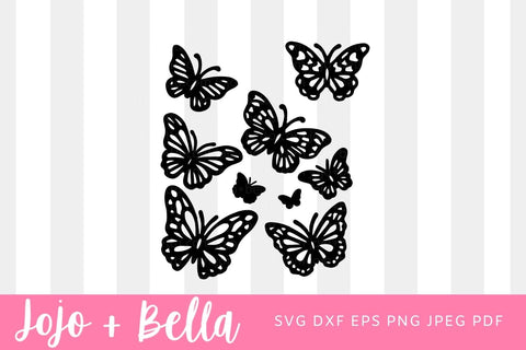 Butterfly Svg Bundle, Butterfly Cut File, Butterfly Svg, Butterflies Svg Bundle, Butterfly Sublimation, Svg Files For Cricut, Silhouette SVG Jojo&Bella 