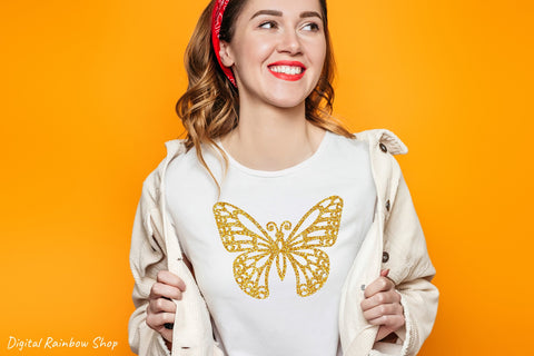 Butterfly svg bundle, butterfly monogram frame, split frame SVG Digital Rainbow Shop 