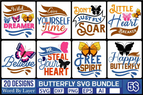 Butterfly Svg Bundle SVG Cut File SVG DesignPlante 503 