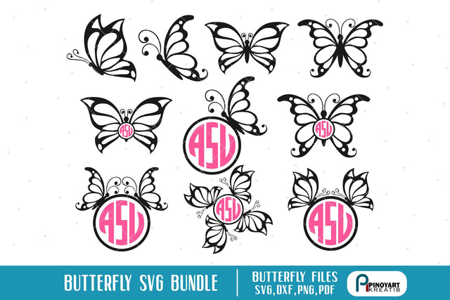 Butterfly Svg Bundle SVG Pinoyart Kreatib