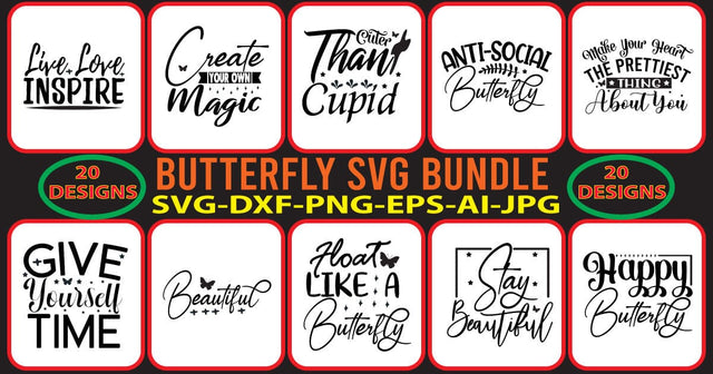 Butterfly SVG Bundle SVG Syaman 
