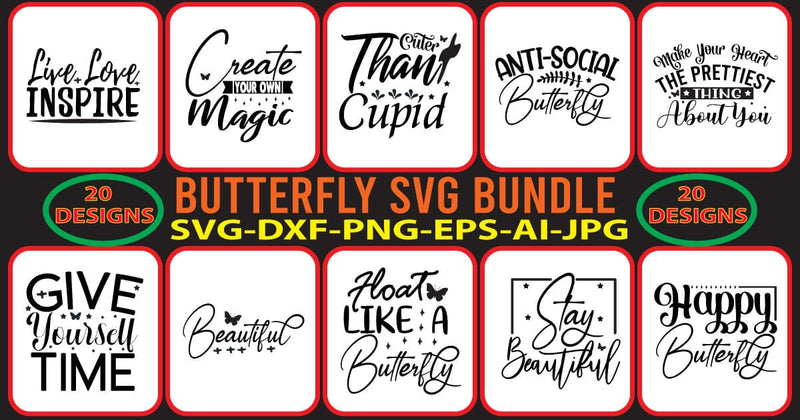 Butterfly SVG Bundle SVG Syaman 