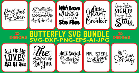 Butterfly SVG Bundle SVG Syaman 