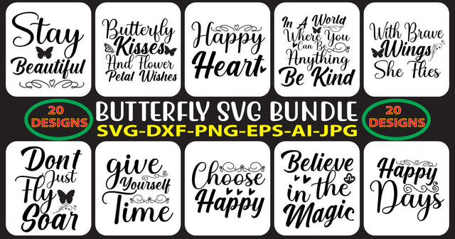 Butterfly Svg Bundle Vol. 3 SVG Syaman 
