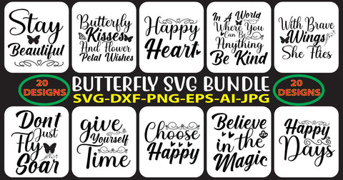 Butterfly Svg Bundle Vol. 3 SVG Syaman 