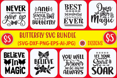 Butterfly Svg Bundle,Butterfly quotes Svg,cricut, silhouette SVG Blessedprint 