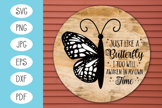 Butterfly SVG | Butterfly Awaken in Time SVG | Butterfly Quote SVG SVG Angel Lynne Designs 