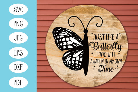 Butterfly SVG | Butterfly Awaken in Time SVG | Butterfly Quote SVG SVG Angel Lynne Designs 