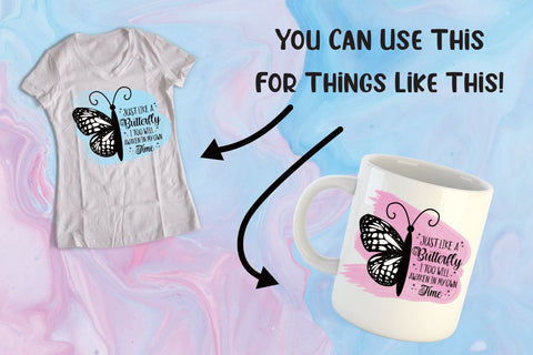 Butterfly SVG | Butterfly Awaken in Time SVG | Butterfly Quote SVG SVG Angel Lynne Designs 