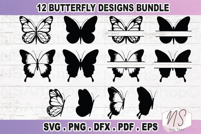 Butterfly SVG, Butterfly svg bundle, Butterfly monogram SVG, Layered Butterfly Bundle Files, Butterfly file for Cricut, Butterfly Clipart SVG NS Arts Shop 