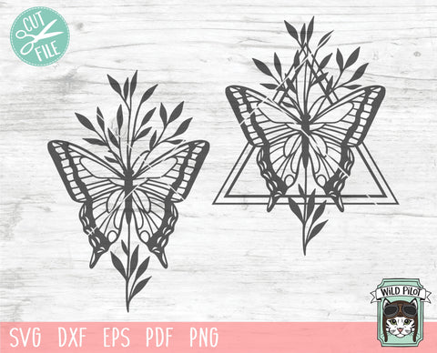 Butterfly SVG Cut File, Butterfly Clipart, Butterflies SVG Cut File, Butterflies Clipart, Butterfly Leaves SVG Cut File, Butterfly Vector SVG Wild Pilot 