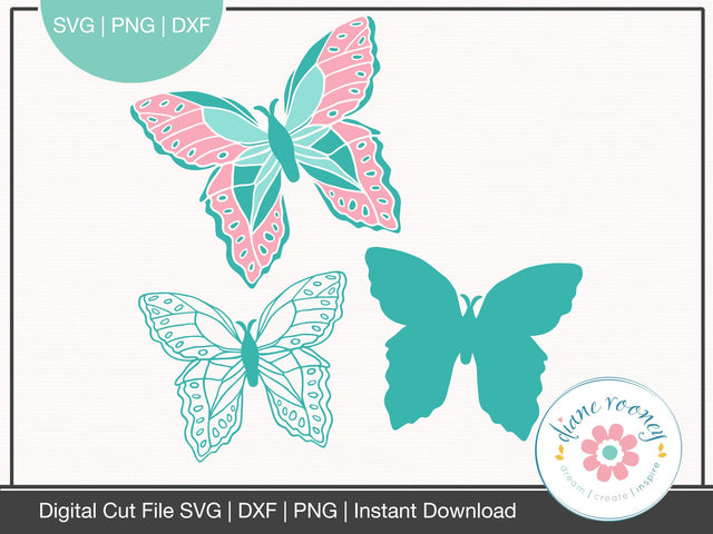 Butterfly SVG Cut Files Layered Butterfly SVG SVG Diane Rooney 