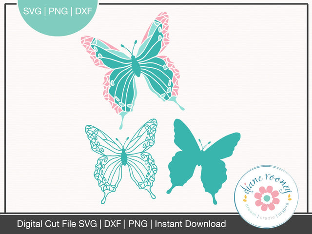 Butterfly SVG Cut Files Layered Butterfly SVG SVG Diane Rooney 