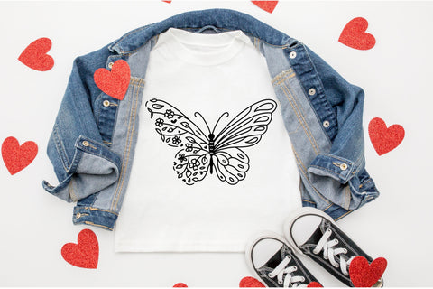 Butterfly SVG Design Black and White SVG Aisyah 