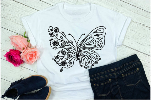 Butterfly SVG Design Black and White SVG Aisyah 