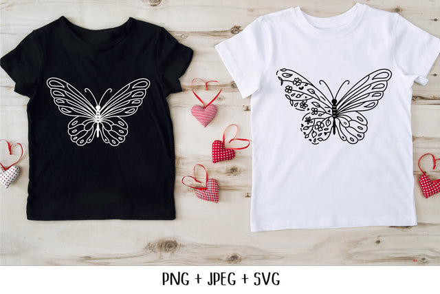 Butterfly SVG Design Black and White SVG Aisyah 