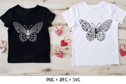 Butterfly SVG Design Black and White SVG Aisyah 