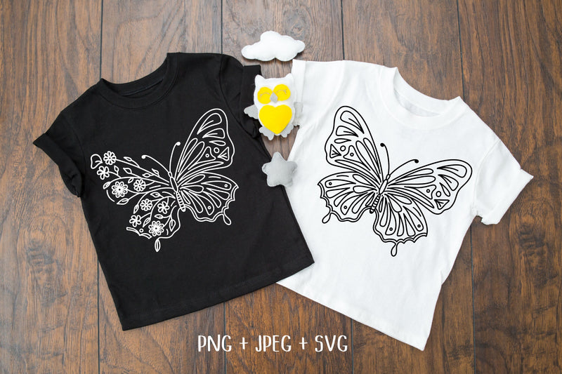 Butterfly SVG Design Black and White SVG Aisyah 