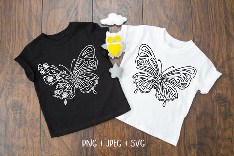 Butterfly SVG Design Black and White SVG Aisyah 