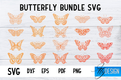 Butterfly SVG Design Bundle | Paper Cut SVG Design SVG Fly Design 